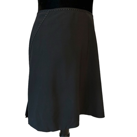 🎁 Elie Tahari Black Pleated Skirt Small - Picture 2 of 5